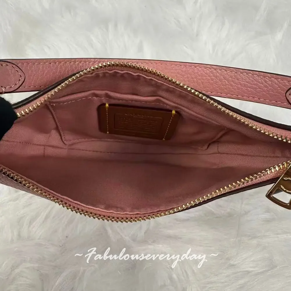 Coach Mini Payton Bag In Pebbled Leather/Gold/Pink Petal CEL08 NWT
